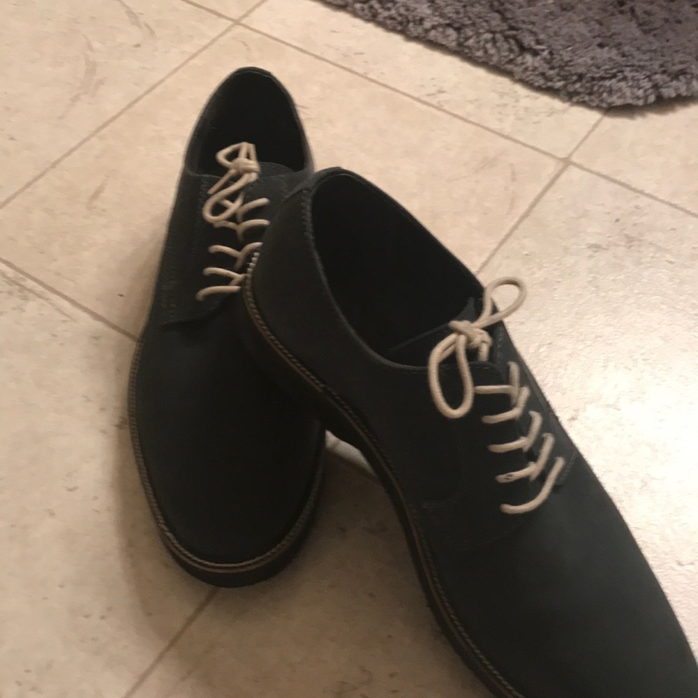 Men’s blue suede shoes.  Only worn once.